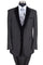 Cheap Priced Suit  - Mens Vested Modern Fit Tuxedo Suit Black With Black Velvet Lapel And Vest