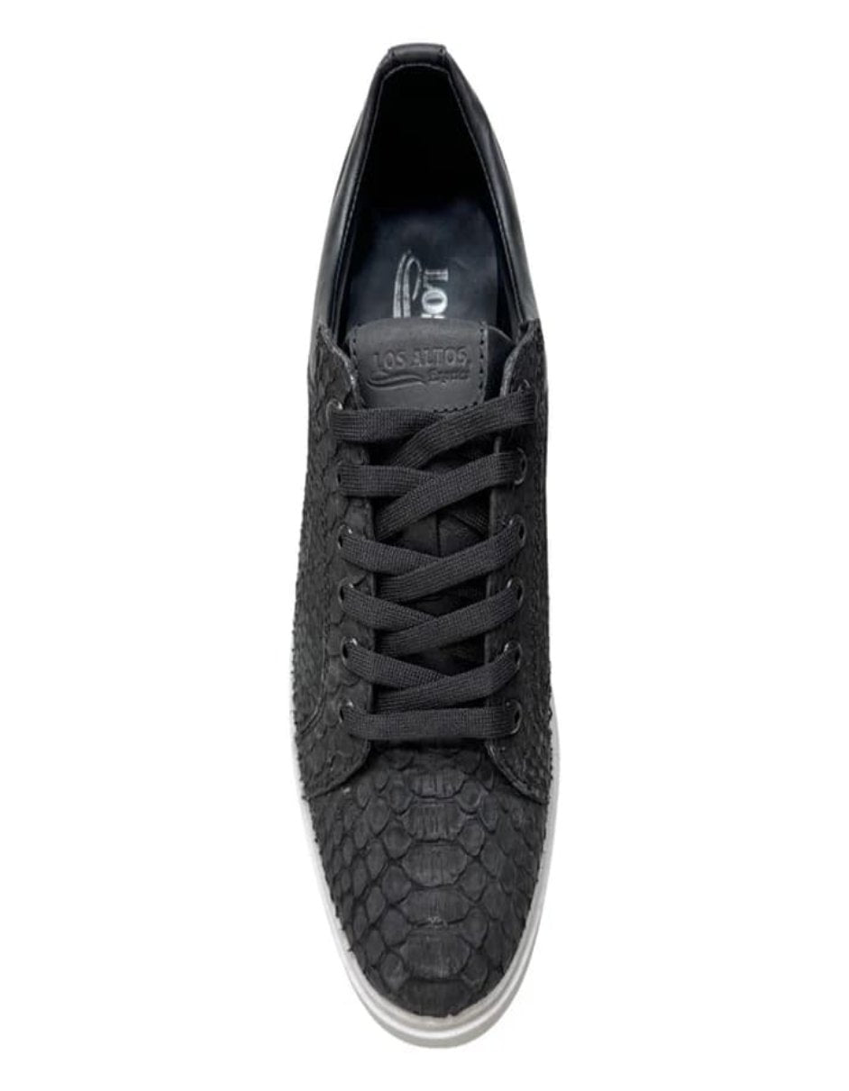 Los Altos Black Python Low Top Sneakers - 8