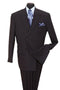 Cheap Priced Suit- Mens Classic Double Breasted Smooth Pinstripe Black Suit