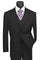 Cheap Priced Suit - Mens Classic Fit Vested Banker Pinstripe Black Suit