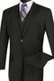Cheap Priced Suit - Mens Basic 2 Button Vested Black Suit