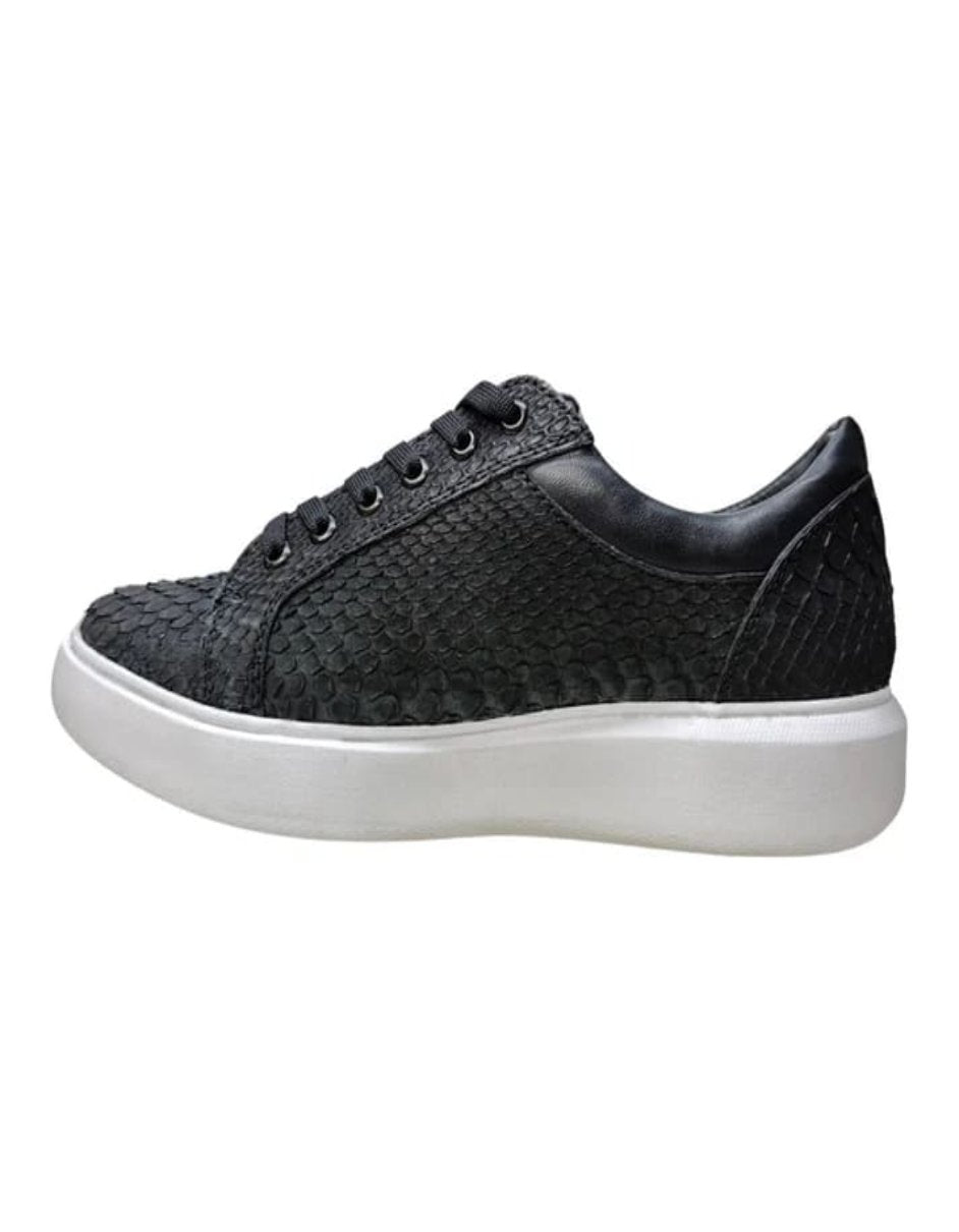 Los Altos Black Python Low Top Sneakers - 8