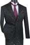 Cheap Priced Suit - Men's Slim Fit Shiny Paisley Prom 2025 & Wedding Black Prom 2025 Suits