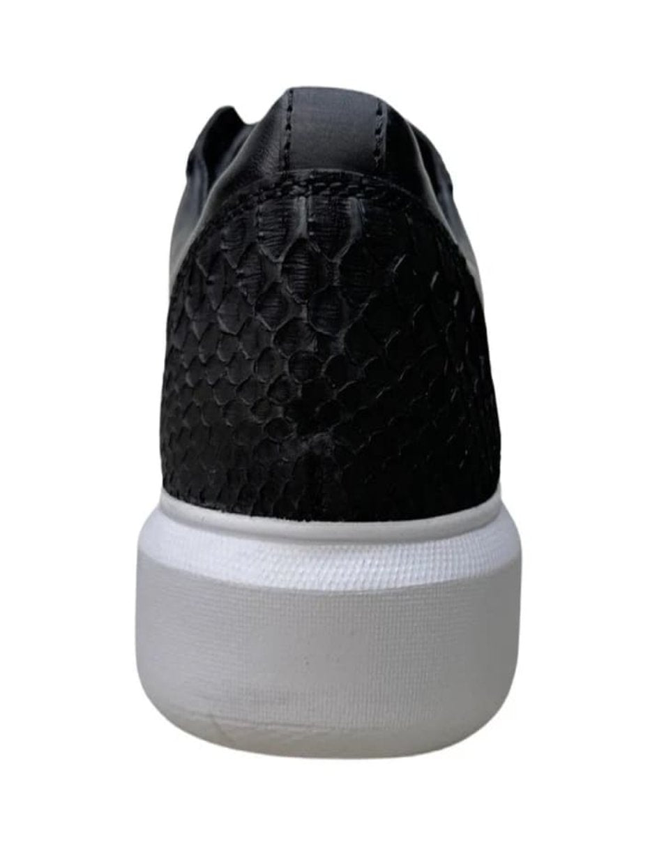 Los Altos Black Python Low Top Sneakers - 8