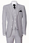 Cheap priced Suit - Mens 2 Button Vested Summer Seersucker Black Suit