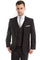 Cheap Priced Suit - Men's Two Button Slim Fit Basic Vested Wedding Black Suit
