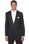 Cheap Priced Suit - Mens 2 Button Modern Fit Smooth Tonal Pinstripe Business Black Suit