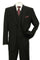 Cheap Priced Suit  - Mens 2 Button Pleated Pant Suit In Black With Double Breasted Vest