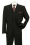 Cheap Priced Suit  - Mens 2 Button Pleated Pant Suit In Black With Double Breasted Vest