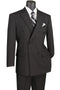 Cheap Priced Suit  - Mens Classic Double Breasted Poplin Black Suit