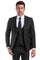 Cheap priced Suit- Men's Two Button Skinny Fit Vested Black Suit