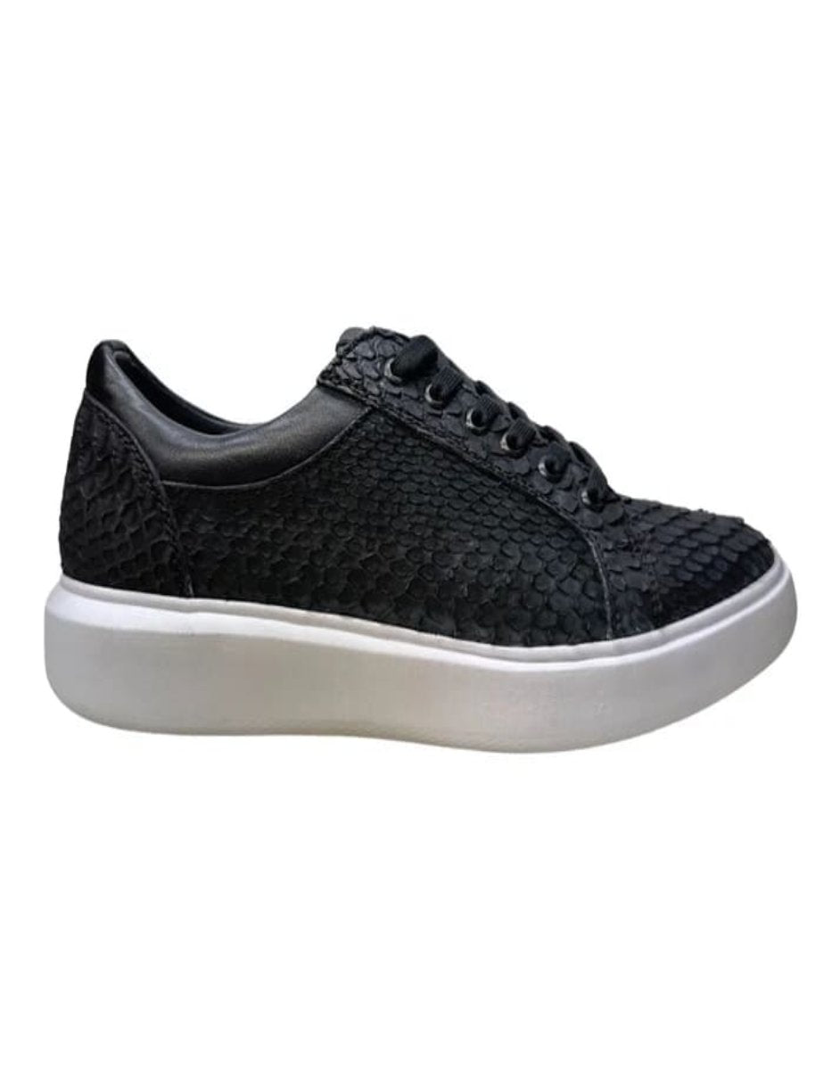 Los Altos Black Python Low Top Sneakers - 8