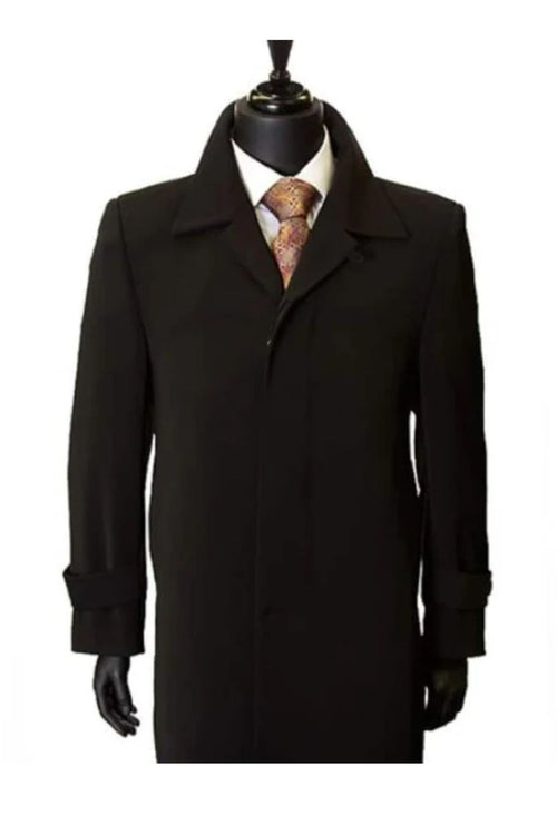 Ankle length overcoats for men Inch full length-Length Duster Dress Coat  Priced Available In Big & Tall Sizes Coat Dark color black Dress Top Coat