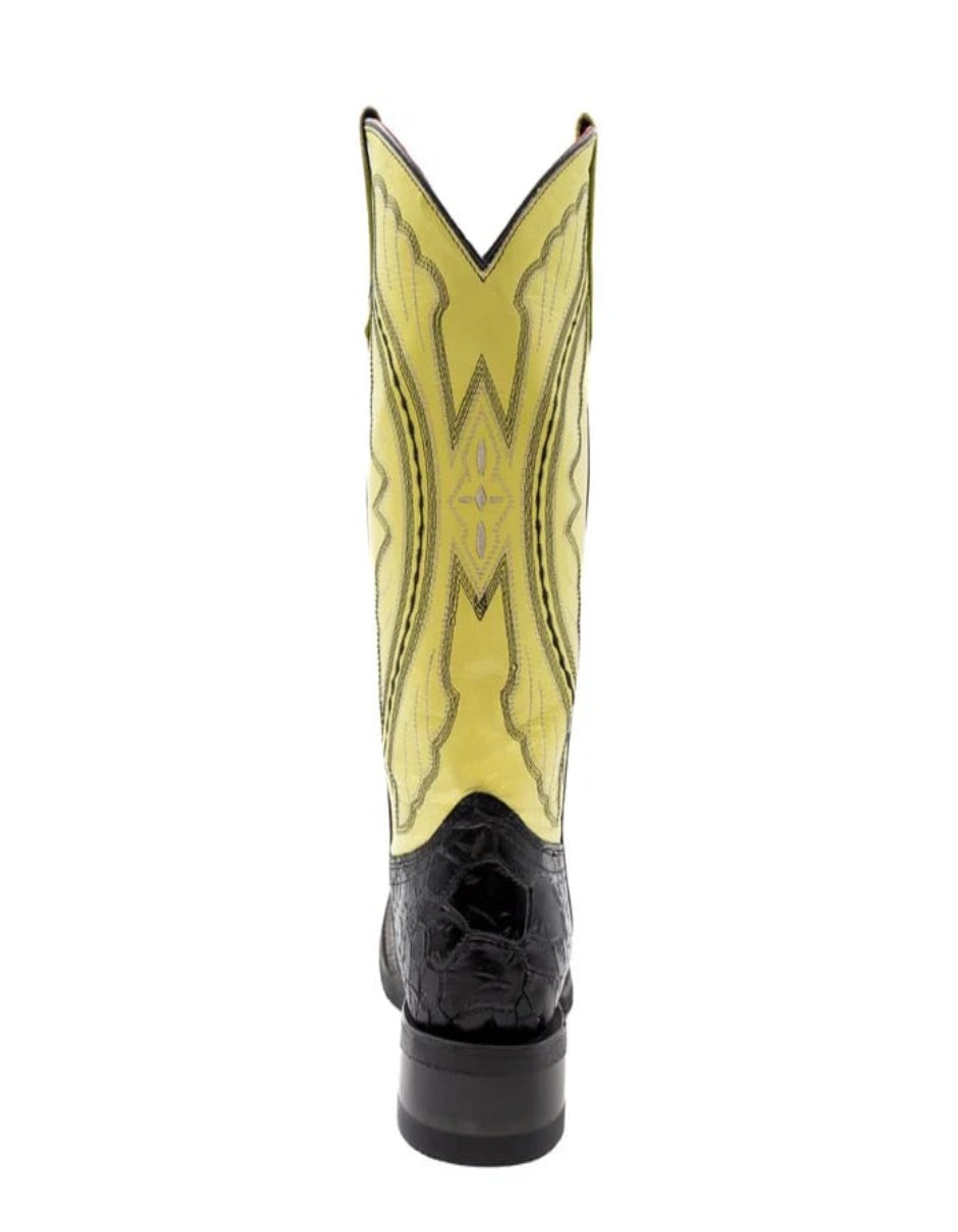 Ferrini Women's Kai Square Toe Rubber Boots Turtle Print - Black - 6B