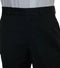 Washable Wool Blend Flat Black Front Pants