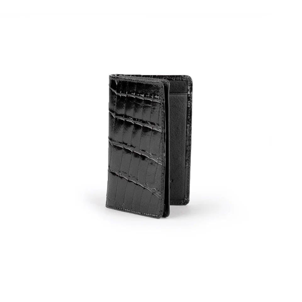 Ferrini Alligator Card Holder Black - One Size