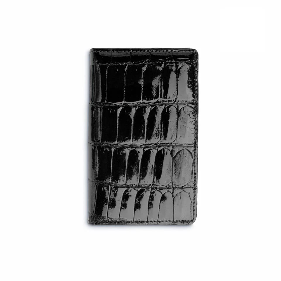 Ferrini Alligator Card Holder Black - One Size