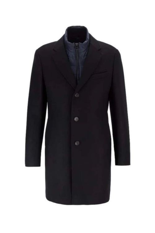men's Long Dress men's Dress Topcoat - Winter coat 100% Cashmere Fabric Standard Length Coat Dark Blue