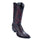 Los Altos Men's Black Cherry Genuine Ostrich Leg Snip Toe Boots