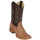 Los Altos Boots - Mens Dress Cowboy Boot - Low Priced Mens Square Toe Smooth Ostrich Cowboy Boots- in Mocka Brown