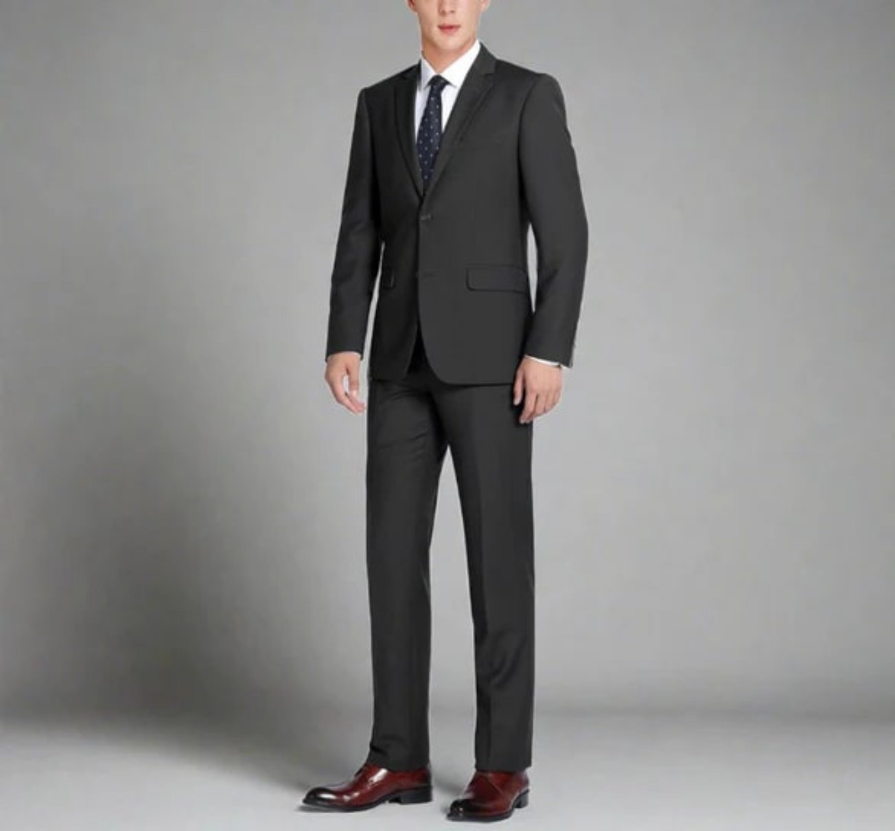 Renoir Clothing - Renoir Suit - Renoir Fashion - Super 140s Wool 2-Button Classic Fit Black Renoir Suit