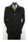 Dark color black Overcoat men's Car Coat - Mid length Wool Coat
