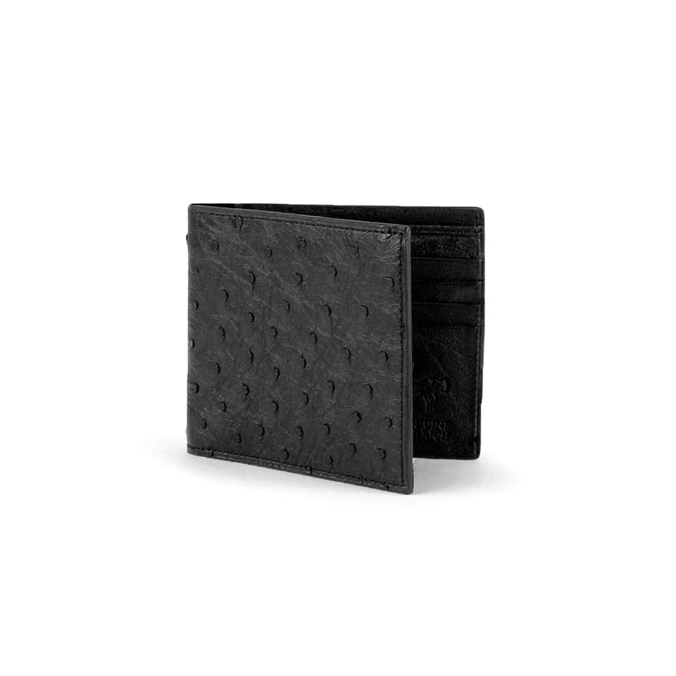 Ferrini Full Quill Ostrich Billfold Black - One Size