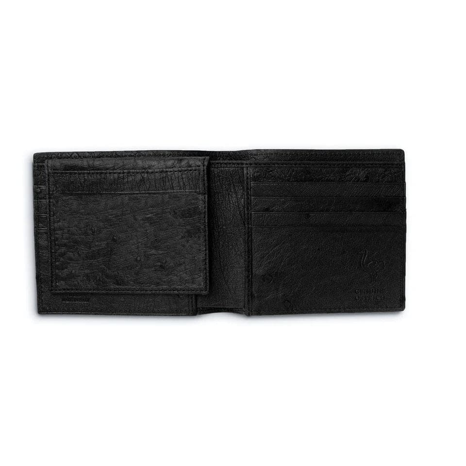 Ferrini Full Quill Ostrich Billfold Black - One Size