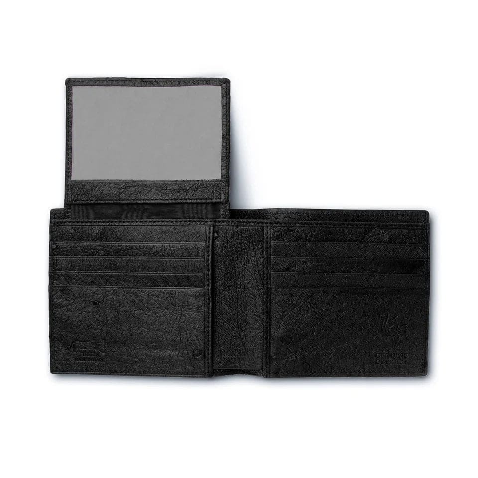 Ferrini Full Quill Ostrich Billfold Black - One Size