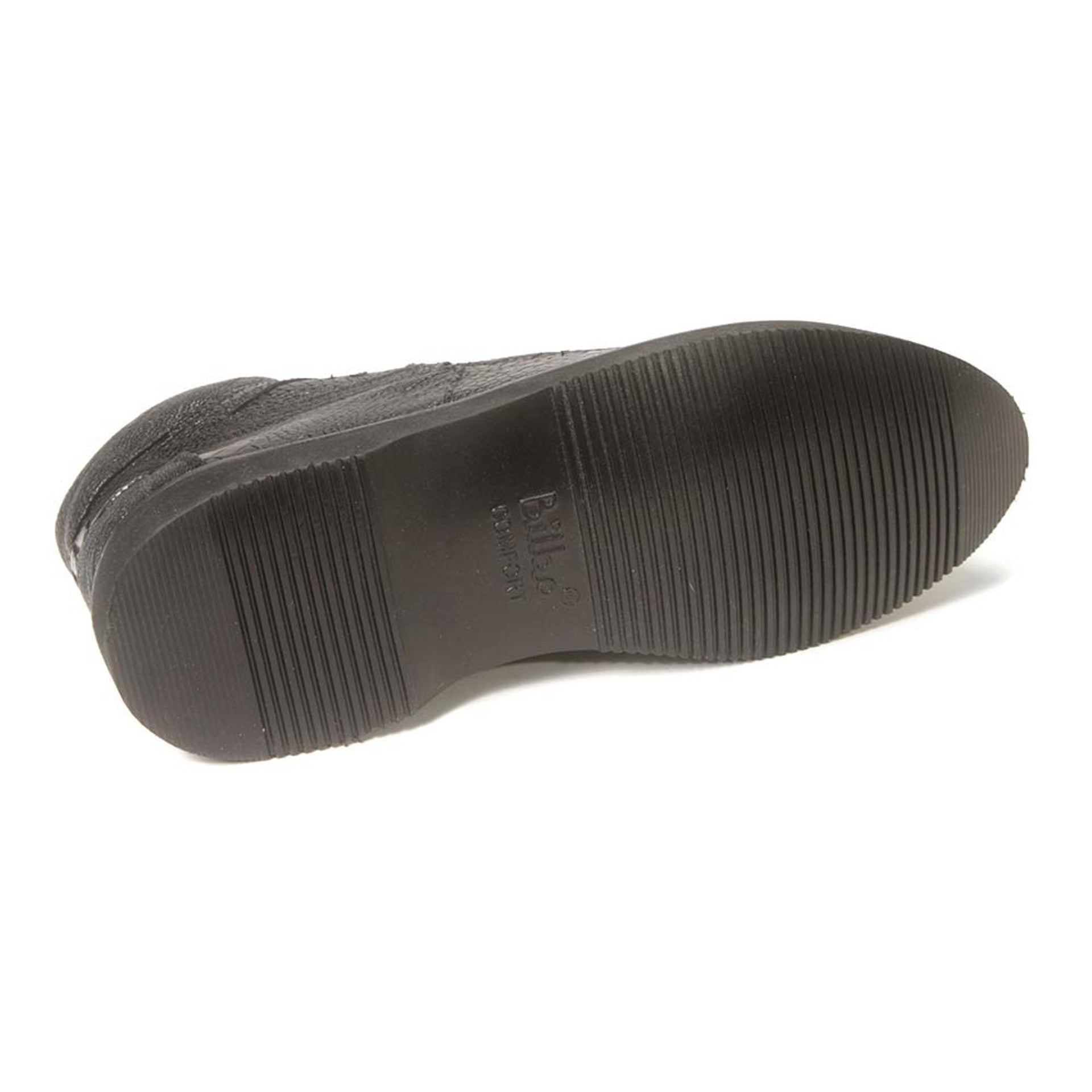 Los Altos Casual Black Full Ostrich Leg Shoes - 8