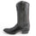 Los Altos Men's Black Genuine Ostrich Leg Round Toe Boots