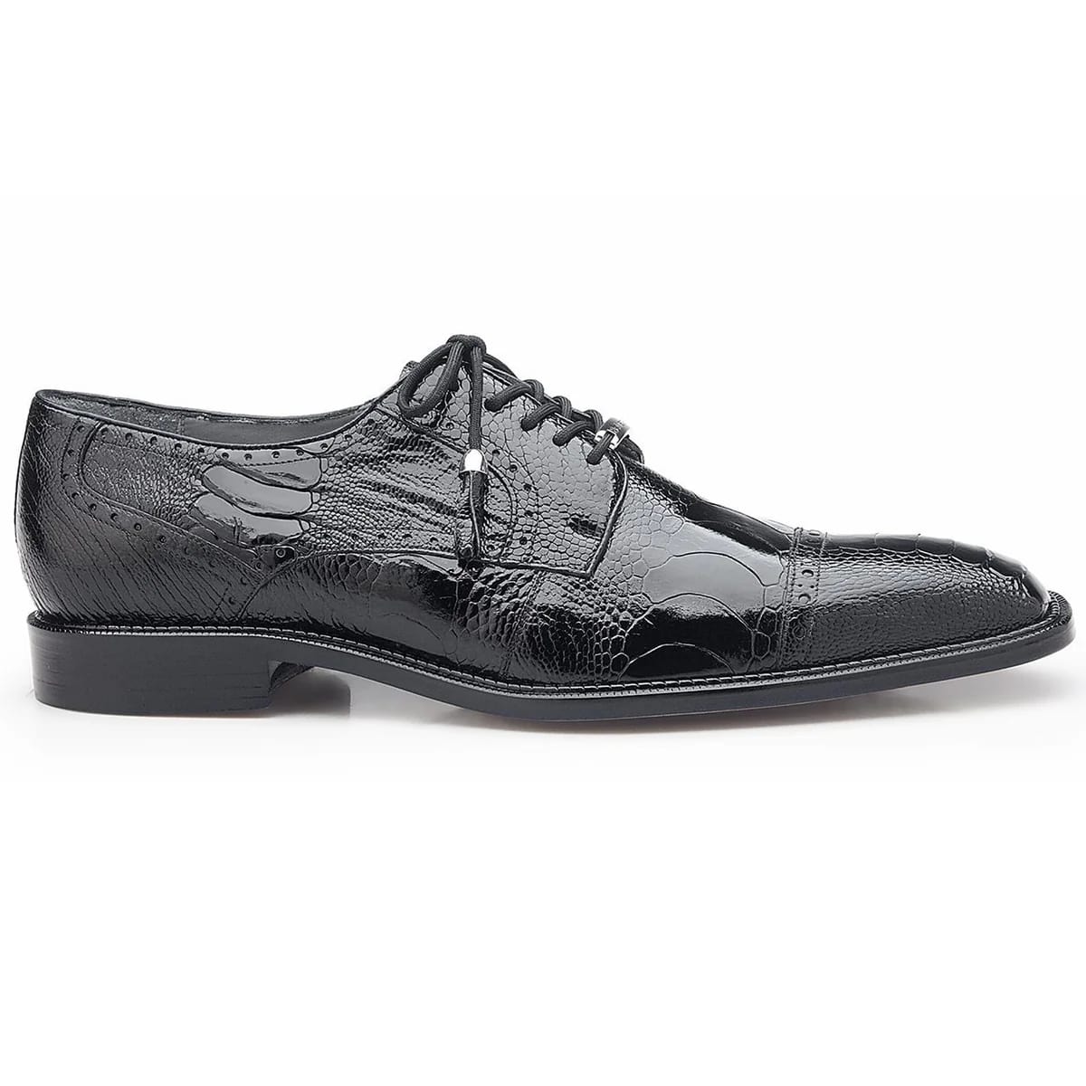 Belvedere Batta Men's Black Genuine Ostrich Oxfords - 6