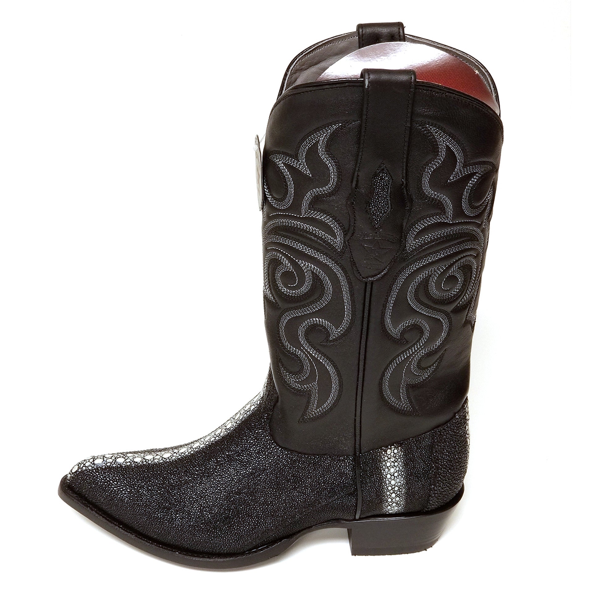 Los Altos Black J-Toe Genuine Stingray Rowstone - 6