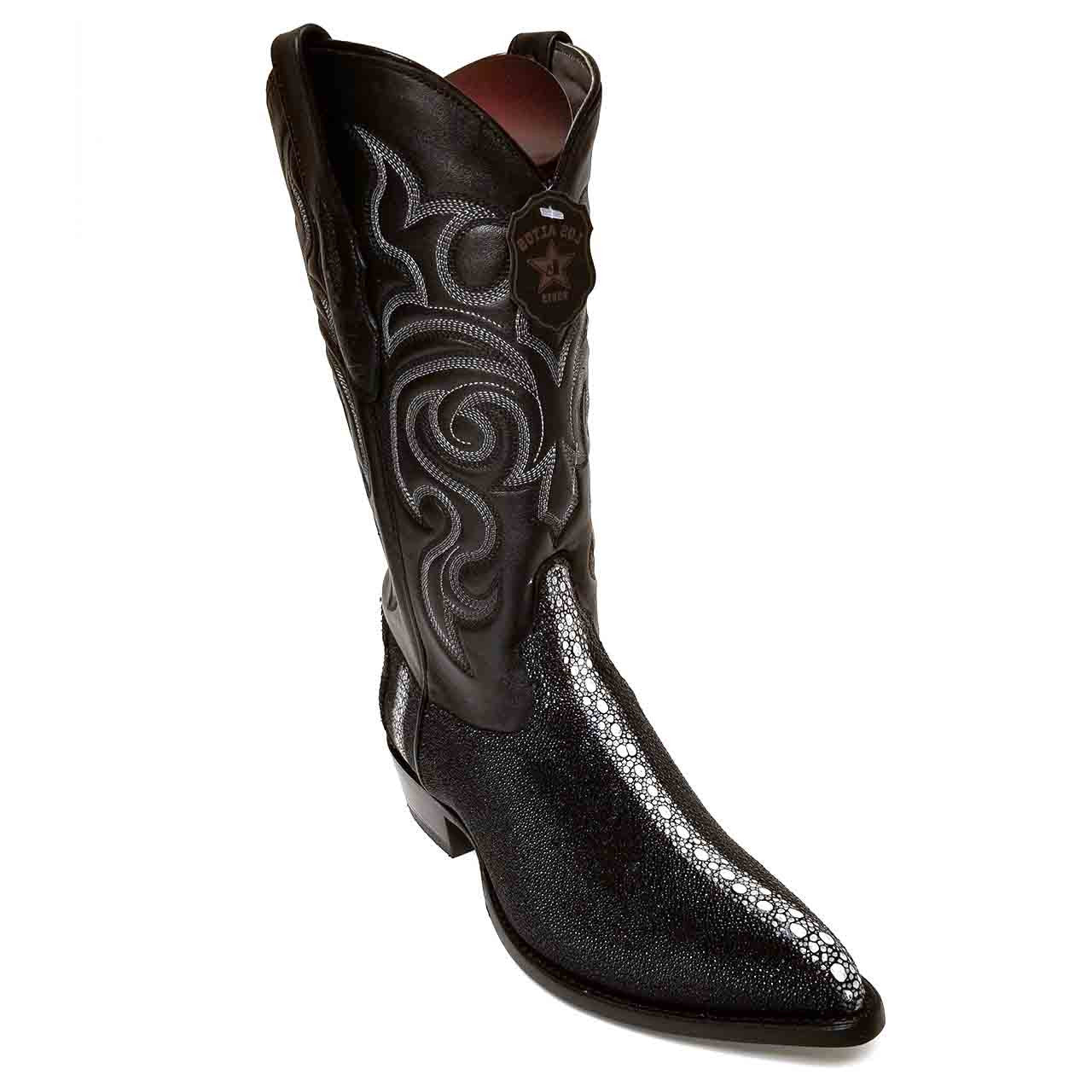 Los Altos Black J-Toe Genuine Stingray Rowstone - 6