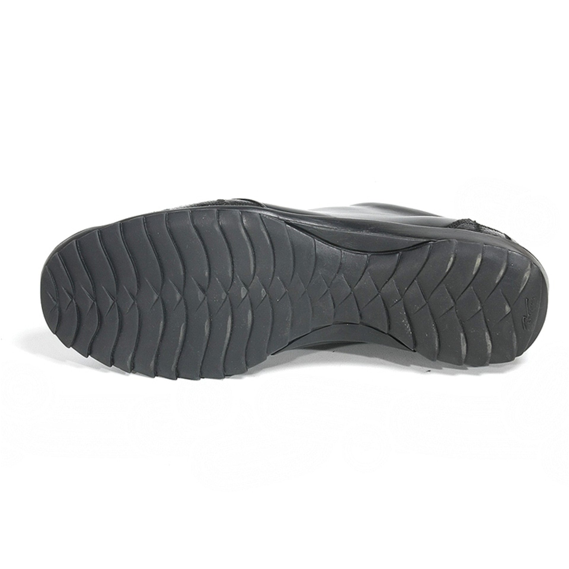Los Altos Black Genuine Ostrich Sneaker - 6