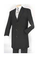 Dark color black Overcoat Ankle length Fully Lined Blend men's Car Coat - Mid length Wool Coat