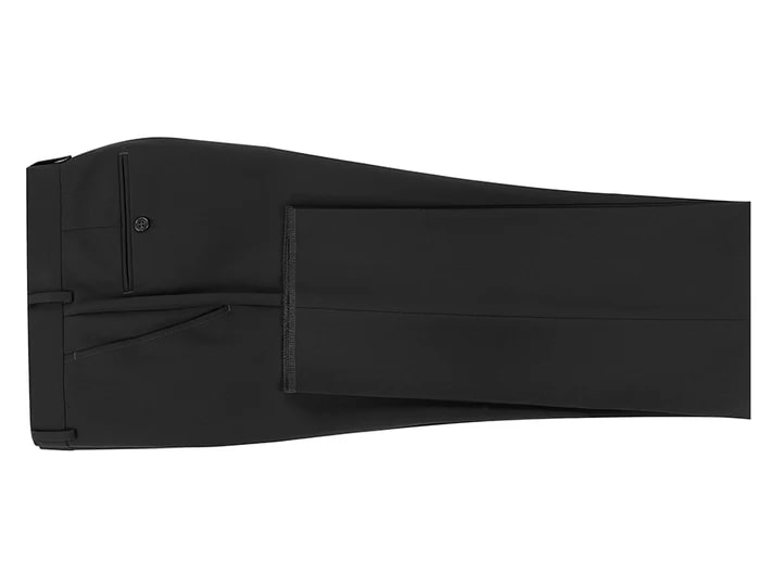 Black Dress Pants Regular Leg Un-Hemmed Bottoms - dress size pants : 28