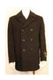 Double Breasted Designer men's Wool Peacoat Sale Dark color black