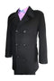 Dark color black Blend Double Breasted 6 Button Designer men's Wool Peacoat Sale