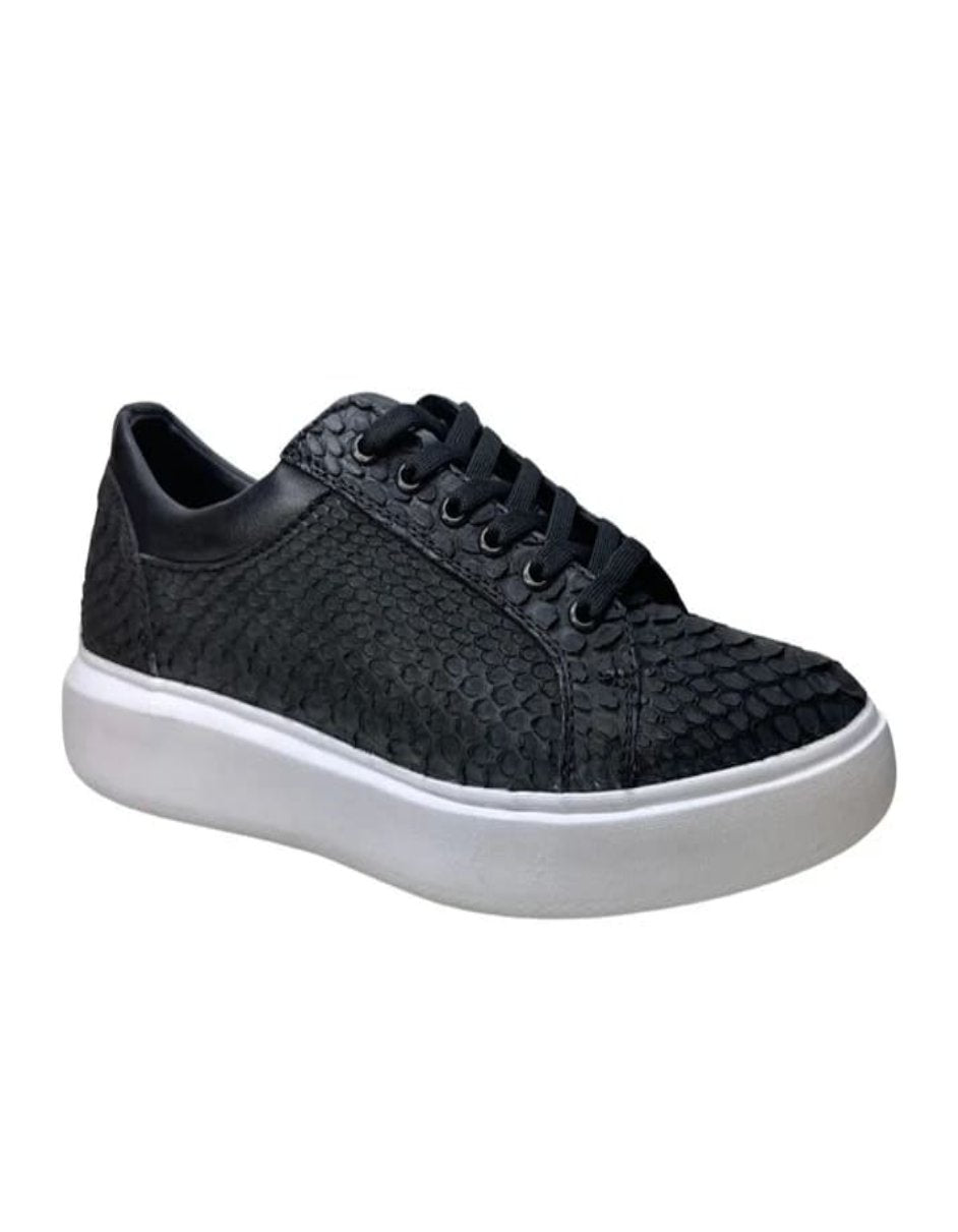 Los Altos Black Python Low Top Sneakers - 8