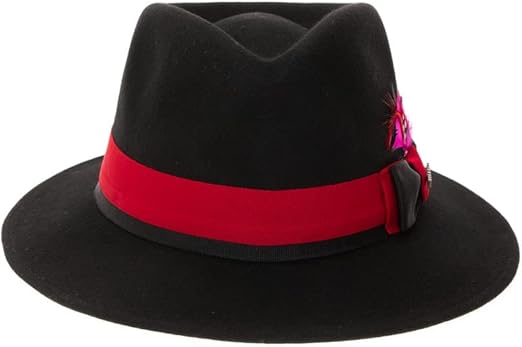 Grayson Fedora Crushable 100% Australian Wool Traveler Two Tone Multi-color Hat - Small