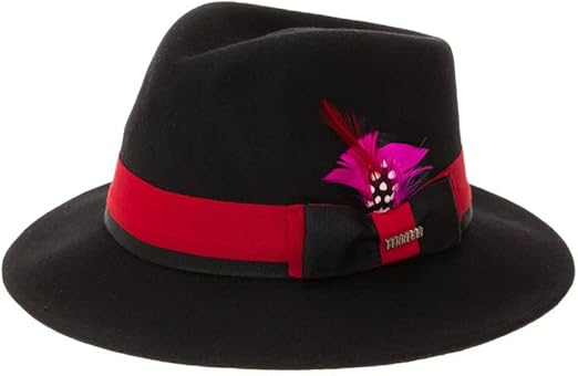 Grayson Fedora Crushable 100% Australian Wool Traveler Two Tone Multi-color Hat - Small