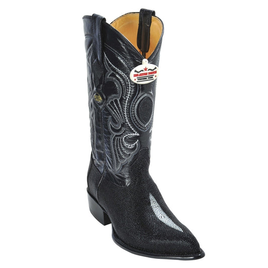 Los Altos Men's Exquisite Black Genuine Single Stone Stingray Boots-New Designer Collection