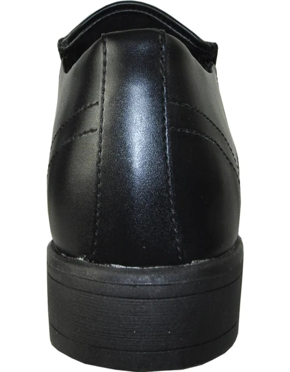 Mens Plain Pointy Square Toe Dress Black Loafer - 6.5 Standard / D / Medium