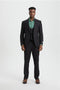 Cheap priced Suit - Men's Vested One Button Peak Lapel Stacy Adams Designer Black Suit