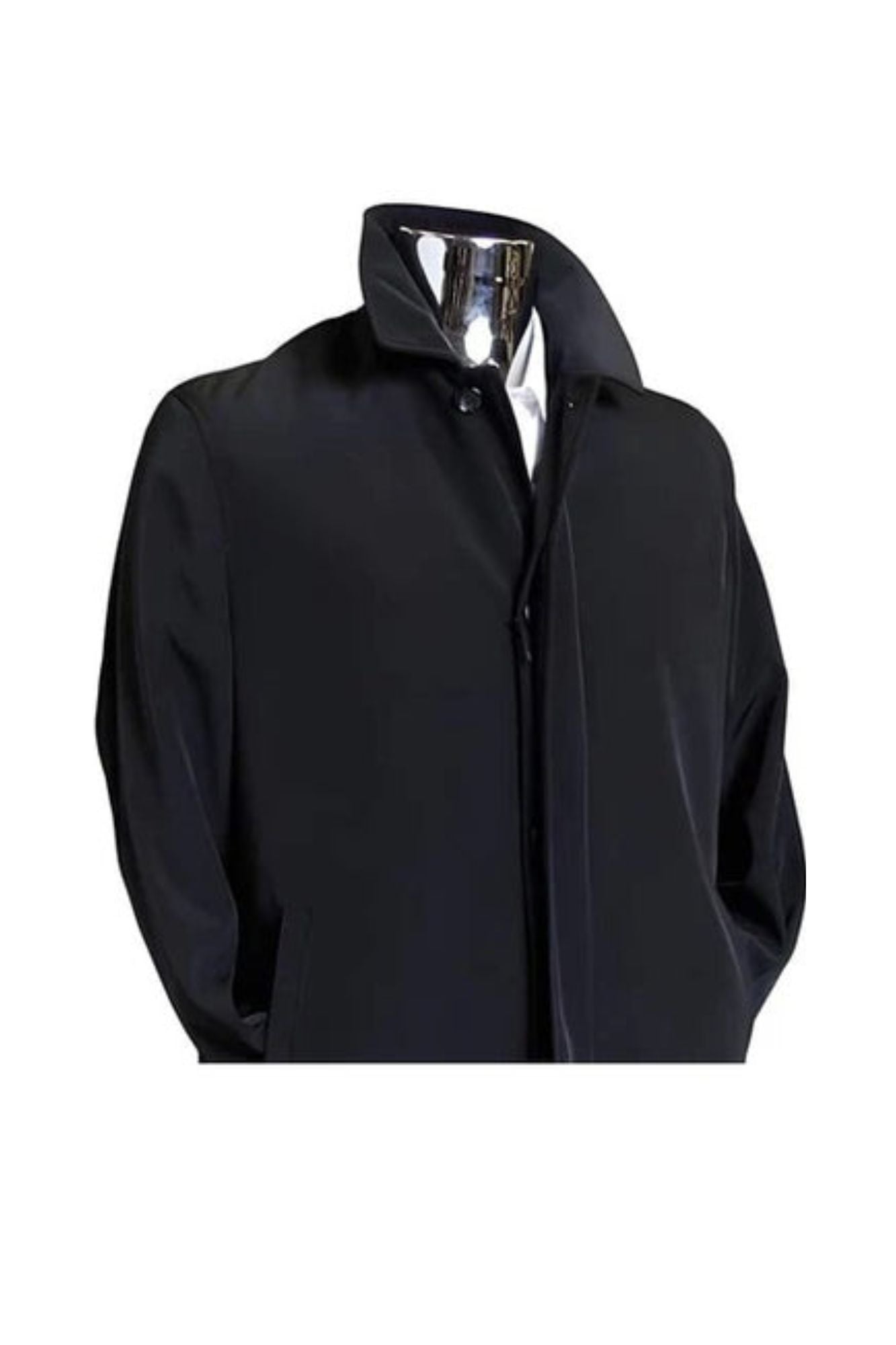 Dark color black 3/4 Raincoat Dress Coat  Priced Available In Big & Tall Sizes Trench Coat / Trenchcoat / Overcoat - Coat Size 38