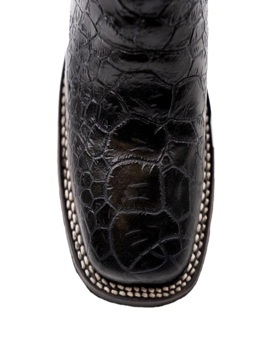 Ferrini Women's Kai Square Toe Rubber Boots Turtle Print - Black - 6B
