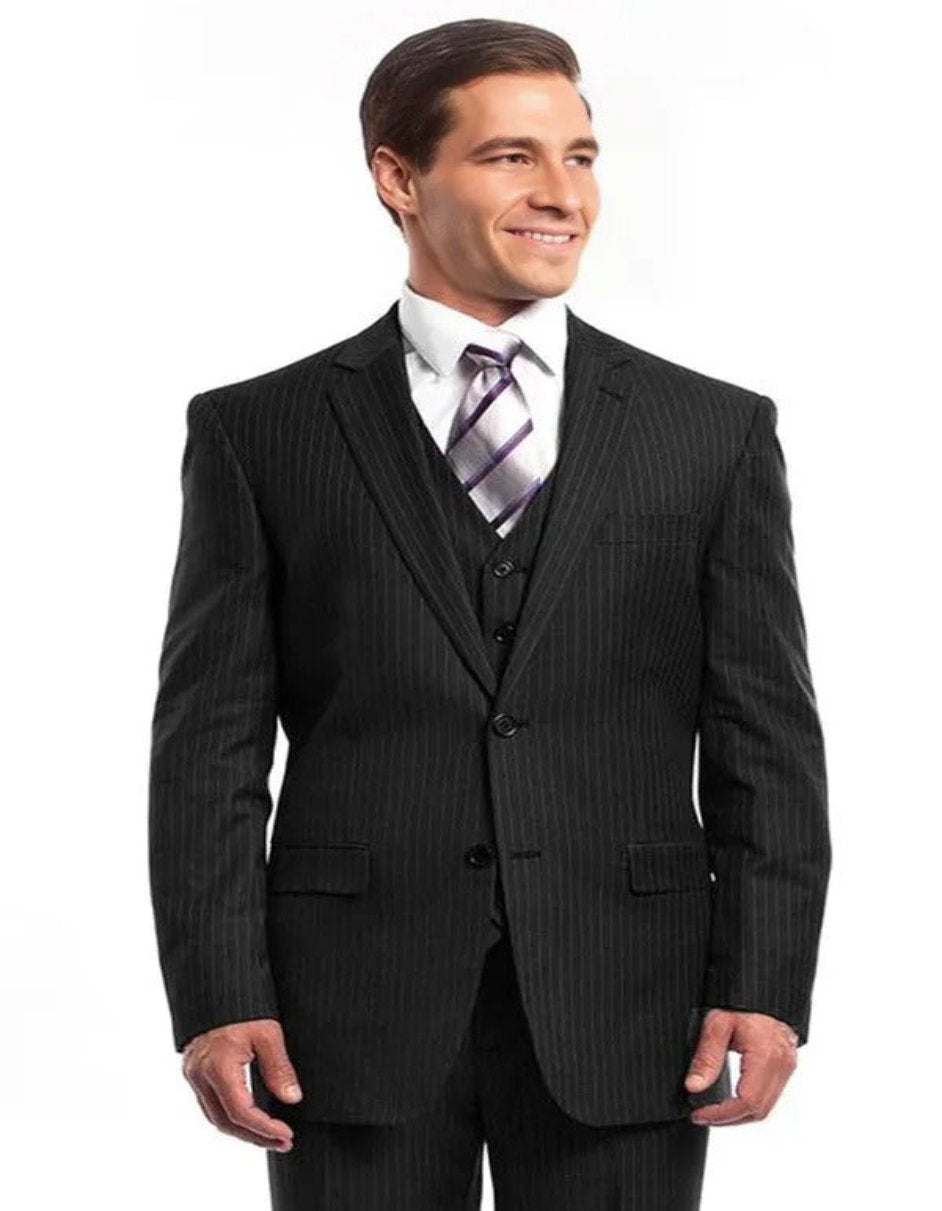 Missionary Mormon Quality Suit - -  Business Single Breasted Style in Color Black - Coat Size 38