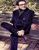 Men's Velvet Suit Double Breasted Suit Available in Black & Dark Navy Blue Suit For Men  - Slim Fitted