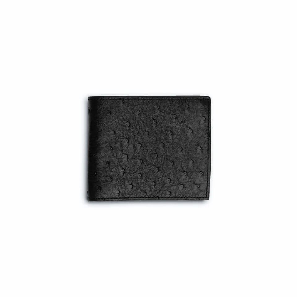 Ferrini Full Quill Ostrich Billfold Black - One Size